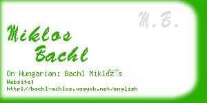 miklos bachl business card